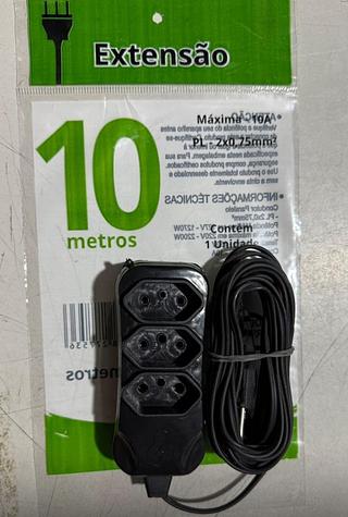 extensao 3 tomada 10 matros