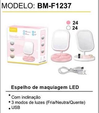 Espelho de maquiagem LED
