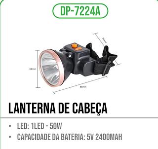 lanterna de cabeca 1 led 50w