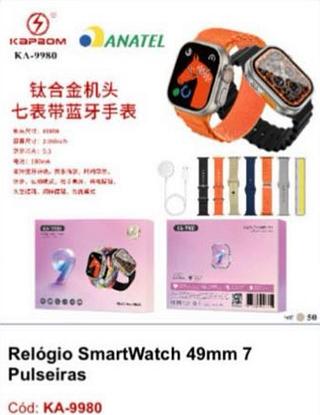 relogio smart 7 pulseiras